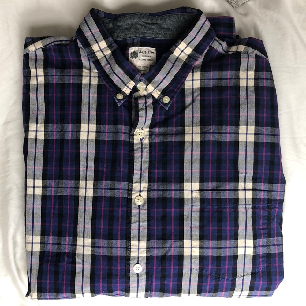 J. Crew Button-down Plaid Long-Sleeve Shirt